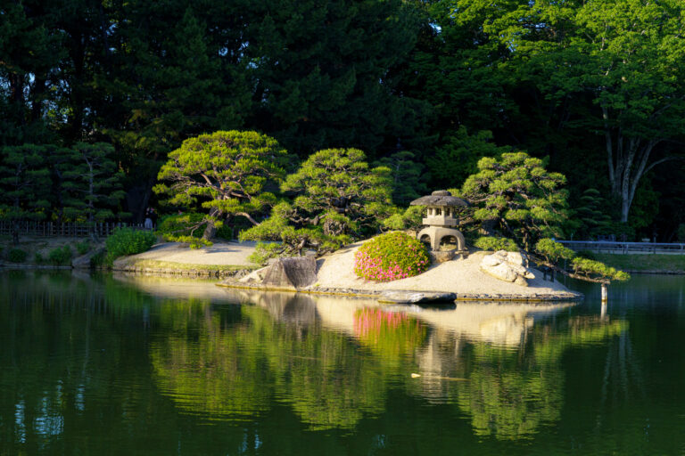 Kōrakuen à l'heure dorée